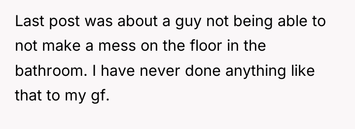 Last post was about a guy not being able to...