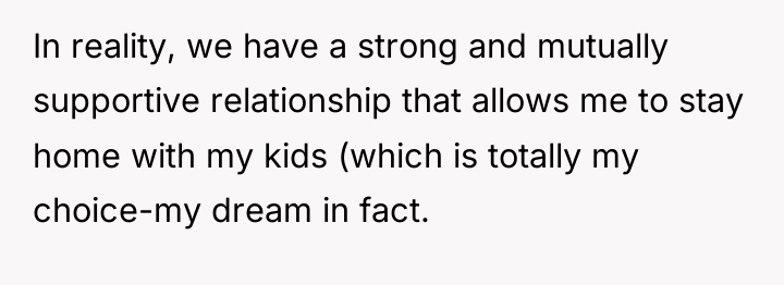 In reality, we have a strong and mutually supportive relationship...