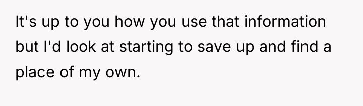 It's up to you how you use that information but...