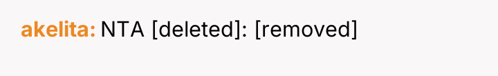 akelita NTA [deleted]: [removed]