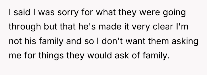 I said I was sorry for what they were going...