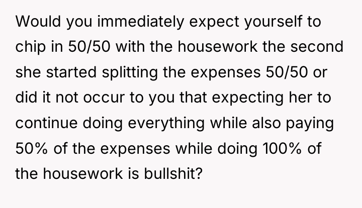 Would you immediately expect yourself to chip in 50/50 with...