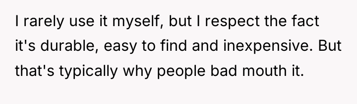 I rarely use it myself, but I respect the fact...