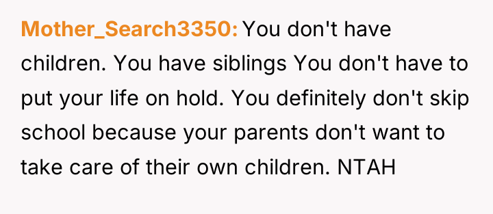 Mother_Search3350 You don't have children. You have siblings You don't...
