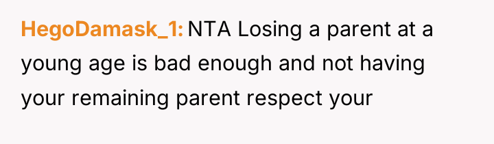 HegoDamask_1 NTA Losing a parent at a young age is...