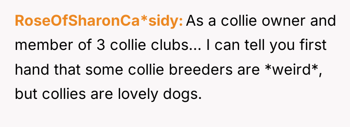 RoseOfSharonCa*sidy As a collie owner and member of 3 collie...