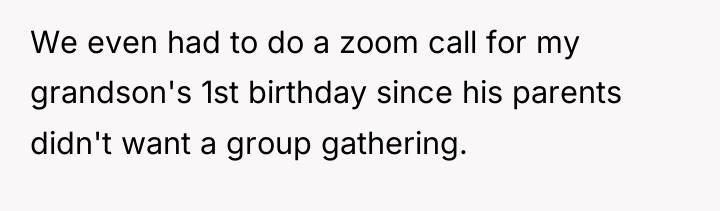 We even had to do a zoom call for my...