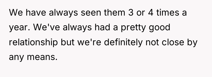 We have always seen them 3 or 4 times a...