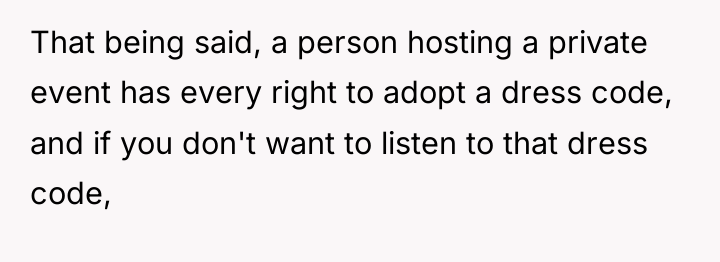 That being said, a person hosting a private event has...