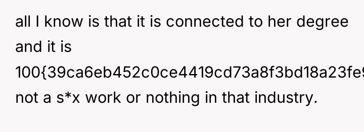 all I know is that it is connected to her...