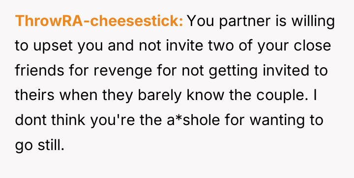 ThrowRA-cheesestick You partner is willing to upset you and not...