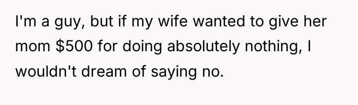 I'm a guy, but if my wife wanted to give...