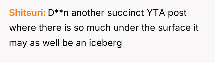 Shitsuri D**n another succinct YTA post where there is so...
