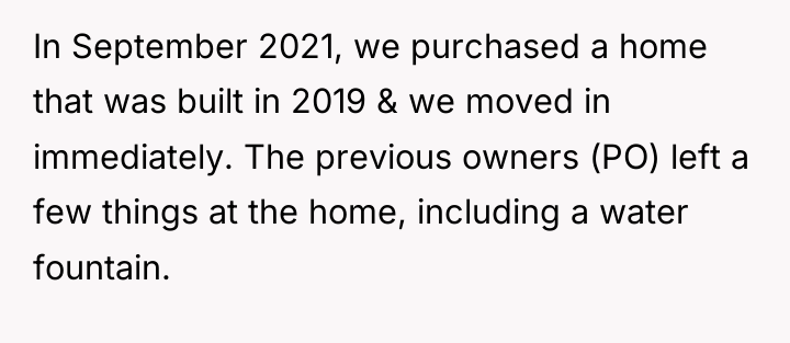 In September 2021, we purchased a home that was built...