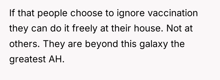 If that people choose to ignore vaccination they can do...
