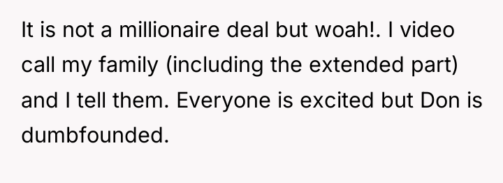 It is not a millionaire deal but woah!. I video...