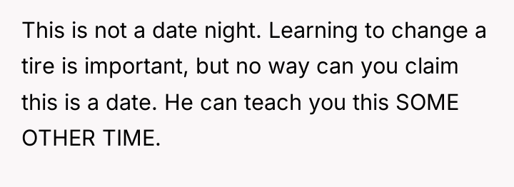 This is not a date night. Learning to change a...
