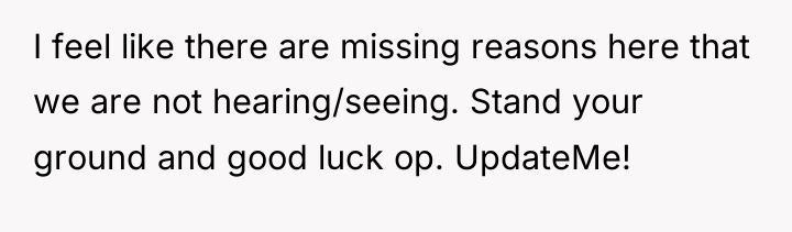 I feel like there are missing reasons here that we...