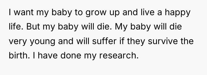 I want my baby to grow up and live a...