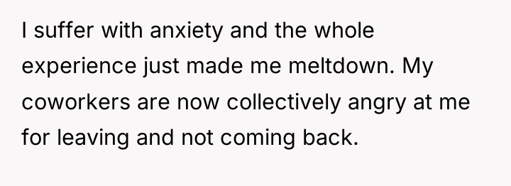 I suffer with anxiety and the whole experience just made...