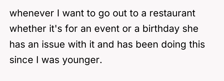 whenever I want to go out to a restaurant whether...
