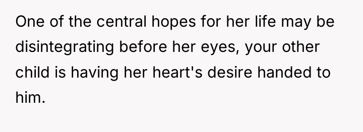 One of the central hopes for her life may be...
