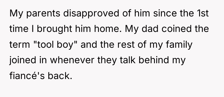 My parents disapproved of him since the 1st time I...