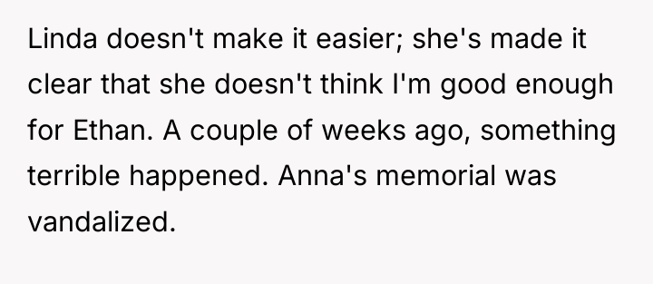 Linda doesn't make it easier; she's made it clear that...
