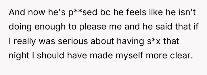And now he's p**sed bc he feels like he isn't...