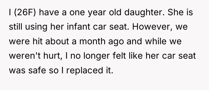 I (26F) have a one year old daughter. She is...