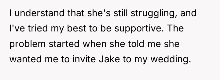 I understand that she's still struggling, and I've tried my...