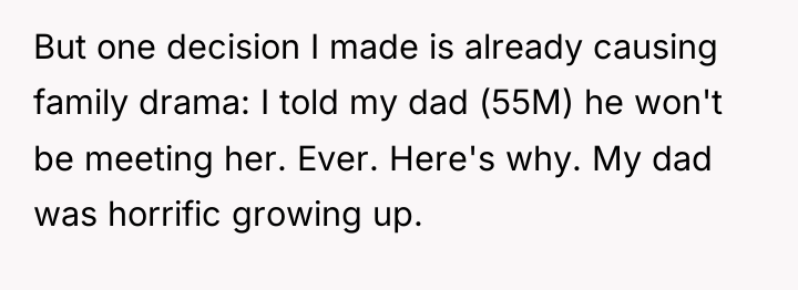 But one decision I made is already causing family drama:...