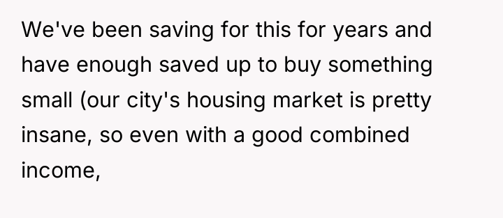 We've been saving for this for years and have enough...