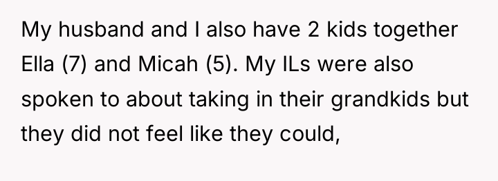 My husband and I also have 2 kids together Ella...