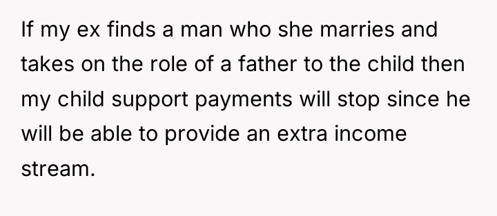If my ex finds a man who she marries and...
