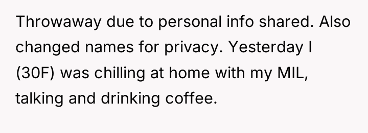 Throwaway due to personal info shared. Also changed names for...