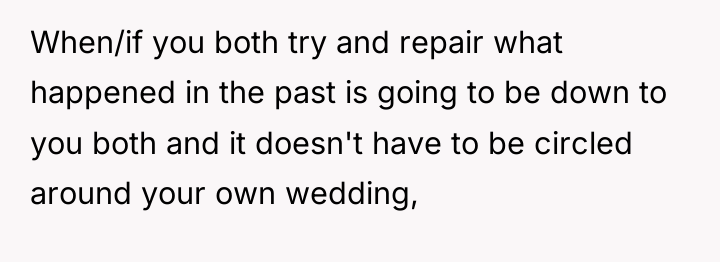 When/if you both try and repair what happened in the...