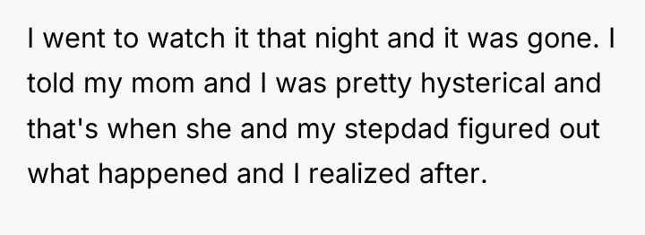 I went to watch it that night and it was...