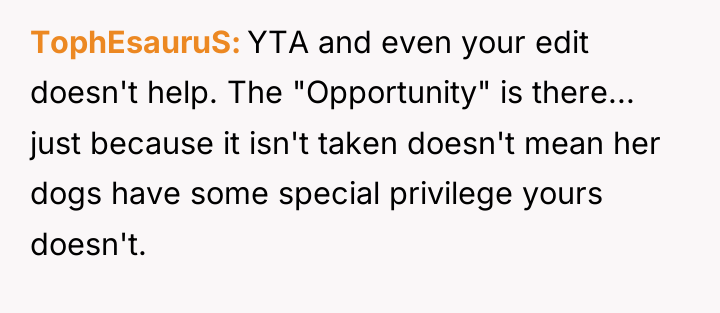 TophEsauruS YTA and even your edit doesn't help. The "Opportunity"...