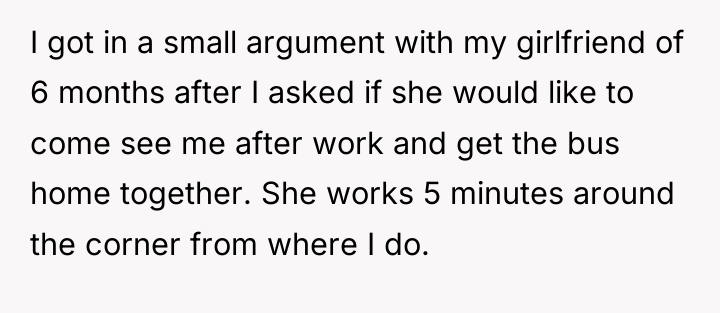 I got in a small argument with my girlfriend of...