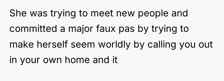 She was trying to meet new people and committed a...