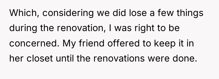 Which, considering we did lose a few things during the...
