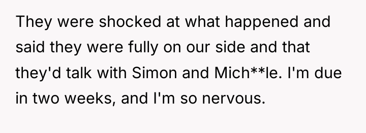 They were shocked at what happened and said they were...