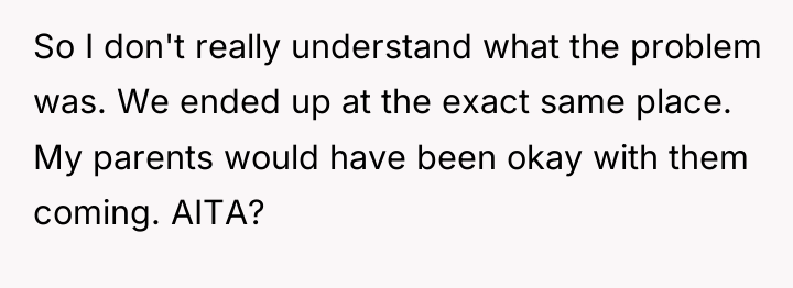 So I don't really understand what the problem was. We...