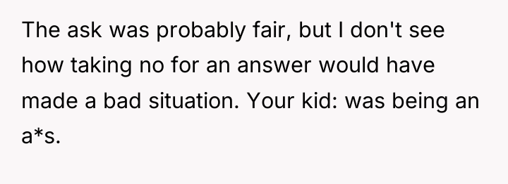 The ask was probably fair, but I don't see how...