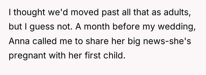 I thought we'd moved past all that as adults, but...