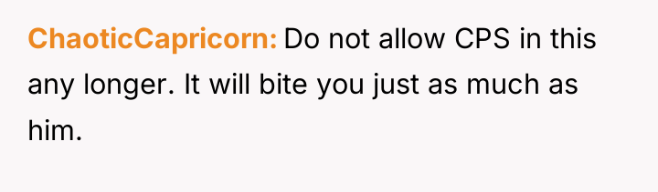 ChaoticCapricorn Do not allow CPS in this any longer. It...
