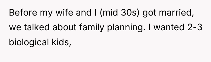 Before my wife and I (mid 30s) got married, we...
