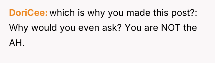 DoriCee which is why you made this post?: Why would...