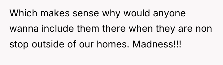 Which makes sense why would anyone wanna include them there...